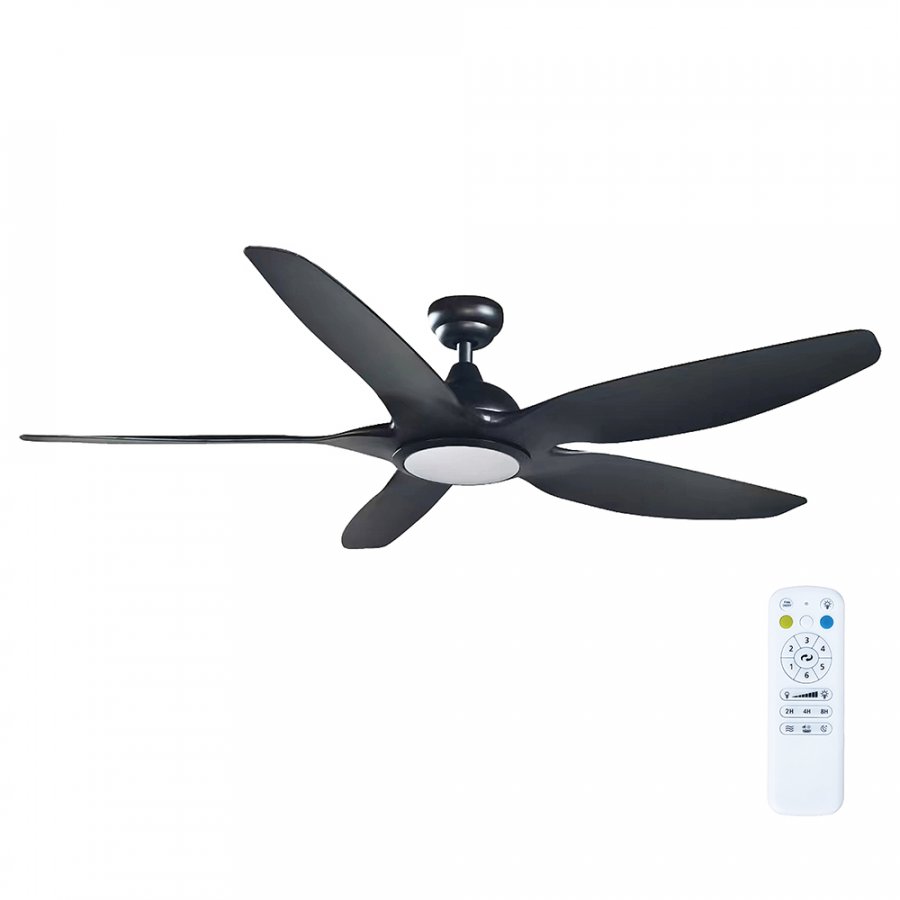 Aromatech Eon Ceiling Fan – 5 Blades, Matt Black
