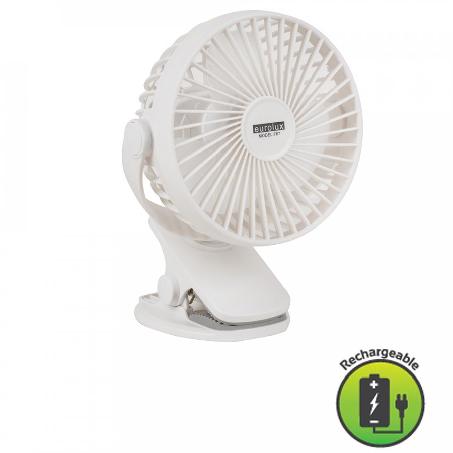 Aromatech Portable Rechargeable Mini Clip-on Fan