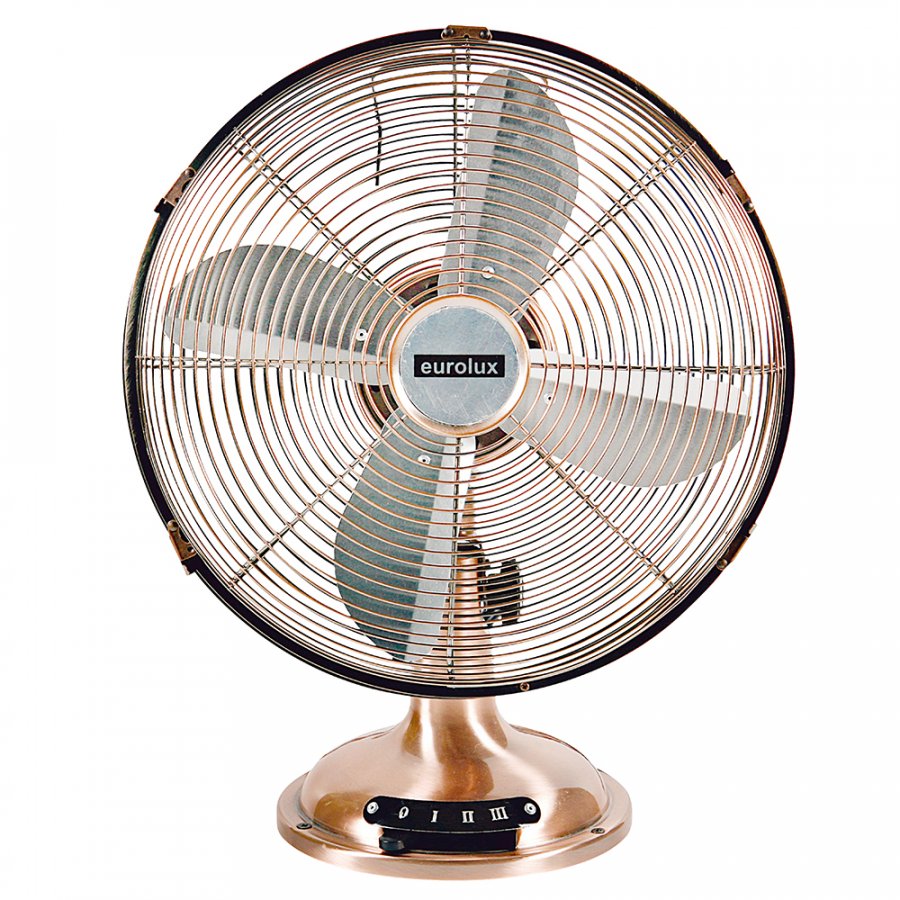 Aromatech 12" Desk Fan – 3 Speed, Antique Copper