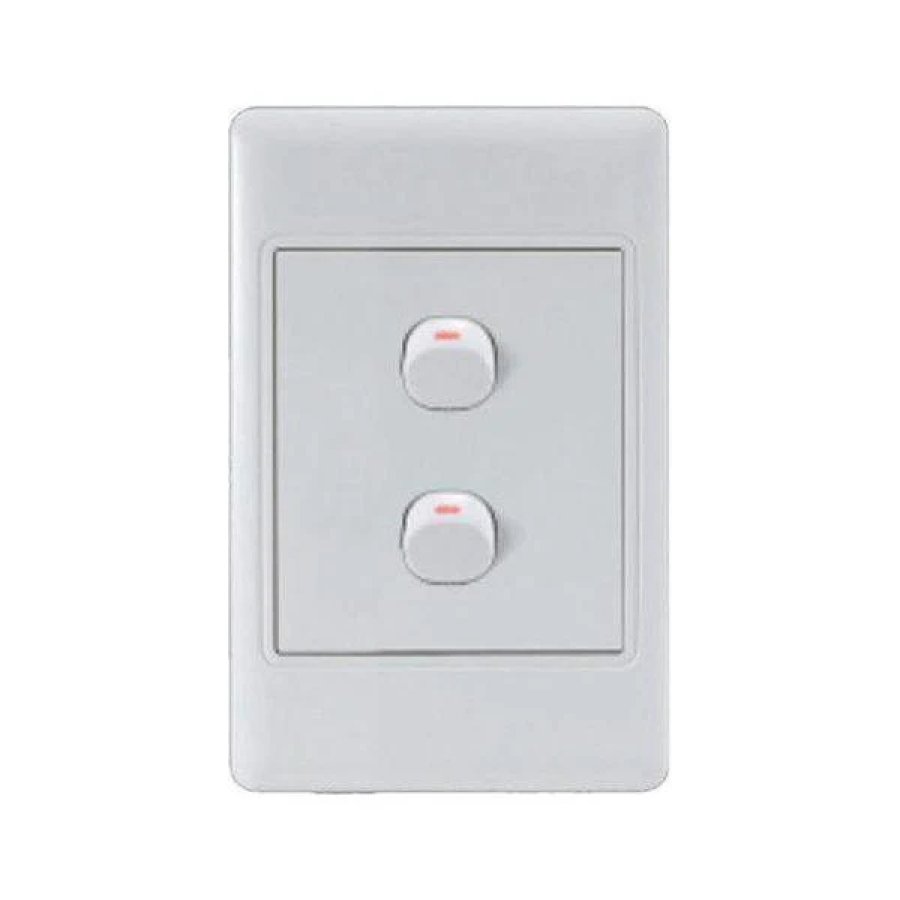 Aromatech Ausma 2 Lever Light Switch White