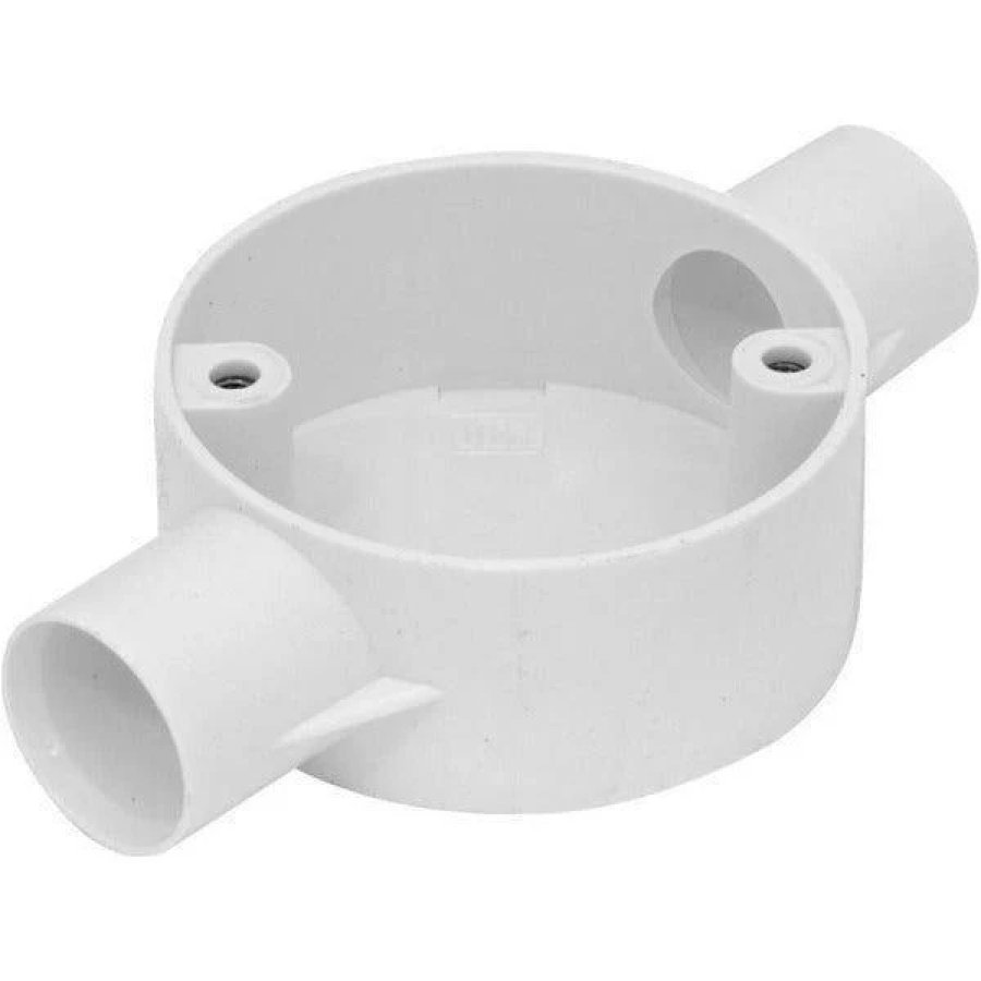 Aromatech 2 Way 20mm PVC Conduit Round Box