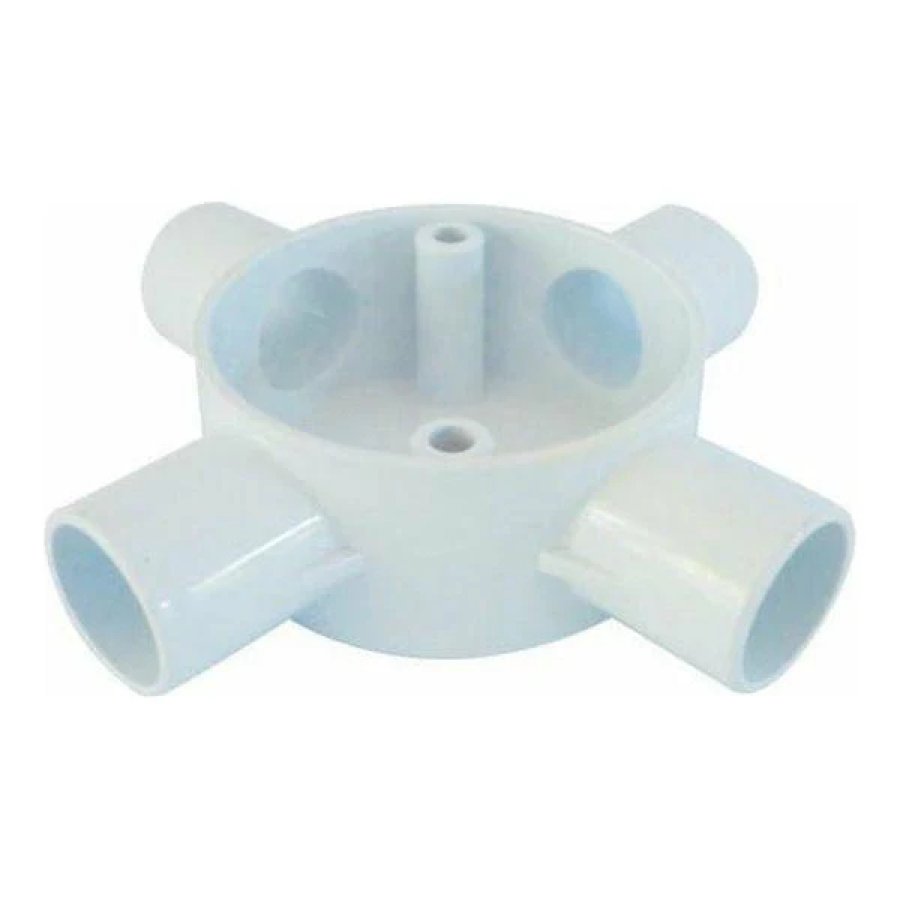 Aromatech 4 Way 20mm PVC Conduit Round Box